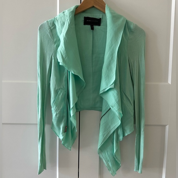 BCBG Maxazria ANA draped front asymmetrical jacket - Picture 3 of 6